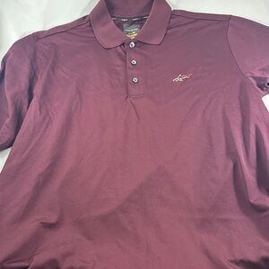 Greg Norman Men's Collection Burgundy Polo Shirt